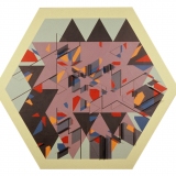 Untitled Construction, acrylic and card on wood, 107.0 x 122.0 x 6.0cm, 1984. Photography: Michele Brouet.