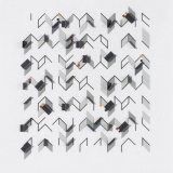 ‘(3,5,8) Subtractive, Rotations 3 times’, acrylic, card and plastic on conservation board, 33 x 27.5 x 1.6cm, 2010. Photography: Michele Brouet.
