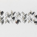 ‘(3,5,8) Subtractive x 5’, acrylic, card and plastic, 8 x 66 x 1cm, 2010. Photography: Michele Brouet.