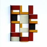 ‘(2,3,5) x 15, Fragment I’, acrylic, card and plastic on conservation board, 25 x 18.6 x 2.2cm, September 2016. Photography: Self.