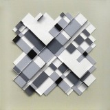 ‘Relief number 19’, acrylic and card on board, 33 x 33 x 2.5cm, 1993. Photography: Self.