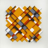 ‘Relief number 11’, acrylic and card on board, 33 x 33 x 2.5cm, 1991. Photography: Self.