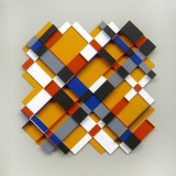 ‘Relief number 10’, acrylic and card on board, 33 x 33 x 2.5cm, 1991. Photography: Self.