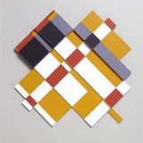 ‘Relief number 8’, acrylic and card on board, 33 x 33 x 2cm, 1990. Photography: Self.