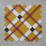 ‘Relief number 7’, acrylic and card on board, 33 x 33 x 2cm, 1990. Photography: Unknown.