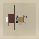 Working construction, acrylic, card and wood on board, 40 x 40 x 1cm, 1990. Photography: docQment.