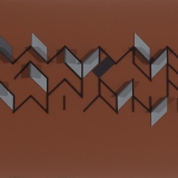 ‘Untitled Construction # 11’, acrylic and wood on board, 16.0 x 102.0 x 4.0cm, 1985. Photography: Michele Brouet.