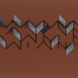 ‘Untitled Construction # 11’, acrylic and wood on board, 16.0 x 102.0 x 4.0cm, 1985. Photography: Michele Brouet.
