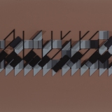 ‘Untitled Construction # 10’, acrylic and wood on board, 16.0 x 52.0 x 4.0cm, 1985. Photography: Michele Brouet.