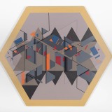 ‘Untitled construction’, acrylic, card and wood on board, 107 x 122 x 6cm, 1984. Photography: docQment.