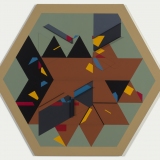 ‘Untitled Construction # 7’, acrylic, card, wood and ink on board, 107.0 x 121.0 x 6.0cm, 1984. Photography: Michele Brouet.