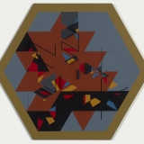 ‘Untitled Construction # 6’, acrylic, card, wood and ink on board, 107.0 x 122.0 x 6.0cm 1984. Photography: Michele Brouet.