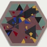 ‘Untitled Construction # 5’, acrylic, card, wood and ink on board, 107.0 x 122.0 x 6.0cm 1984. Photography: Michele Brouet.