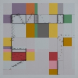 ‘Untitled Construction # 2’, acrylic, card and ink on board, 106.5 x 106.5 x 6.0cm, February-March 1983. Photography: Michele Brouet.
