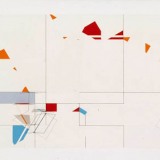 ‘Untitled construction’, acrylic, card and wood on board, 64 x 203 x 10cm, 1982. Photography: Michele Brouet.
