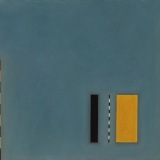 'Blue Painting number 7', acrylic on canvas, 30.0 x 75.5cm, 1993. Photography: Michele Brouet.