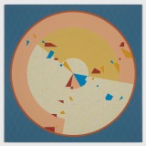‘Simple fates III’, acrylic on polyester canvas, 102 x 102cm, April 2023. Photography: Michele Brouet.