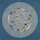 ‘Intuitive Science’, acrylic on polyester canvas, 153 x 153cm, June-July, 2020. Photography: Michele Brouet.