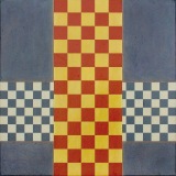 ‘Grey Painting No.66’, acrylic on canvas, 51.0 x 51.0cm, 1995. Photography: Peter Jones.