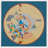 Interrupted Fates III, acrylic on polyester canvas, 36.0 x 36.0cm, June 2022. Photography: Michele Brouet.