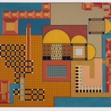 Grand Piazza, acrylic on polyester canvas, 183.0 x 198.0cm, Aug-Nov 2022. Photography: Michele Brouet.
