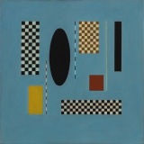 'Blue Painting number 2', acrylic on canvas, 40.5 x 40.5cm, 1991-92. Photography: Michele Brouet.