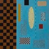 'Blue Painting Number 3', acrylic on canvas, 121.0 x 106.0cm, 1992. Photography: Michele Brouet.