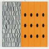 ‘Scriptorium’, acrylic on polyester canvas, 51 × 51cm, June–July 2024. Photography: Michael Bradfield.