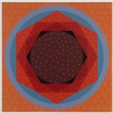 ‘Never ending Purgatory’, acrylic on polyester canvas, 153 × 153cm, March–April 2025. Photography: Michael Bradfield.