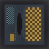 ‘Blue painting No 9’, acrylic on canvas, 50.5 x 50.5cm, 1995. Photography: Michele Brouet