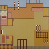 ‘Piazza’, acrylic on canvas, 198 x 183cm, March-July 2015. Photography: Michele Brouet.