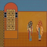 'Patriarchs', acrylic on polyester canvas, 46.0 x 46.0cm, October 2019.