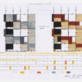 (1,5,8) Rotation x (1+1). Mixed media on graph paper, 21.0 x 28.8cm (paper size), 18 July 2016. Photography: Michele Brouet.