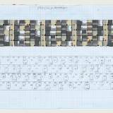 '(2,3,5) x 11 Rotations', acrylic and ink on graph paper, 20.0 x 60.0cm, 10 April 2017. Photography: Michele Brouet.