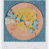 'Study IV for Interrupted Fates', mixed media on graph paper, 49.0 x 39.0cm (paper size), 23 April 2022. Photography: Michele Brouet.