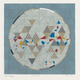 'Four Fates V', acrylic and watercolour on paper, 38.0 x 38.0cm, April 2021. Photography: Michele Brouet.