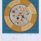 'Study for Four Fates and Free Wills', acrylic and watercolour on graph paper, 41.7 x 29.7cm (paper size), 7 May 2021. Photography: Michele Brouet.