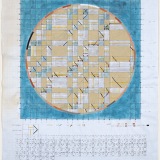 'Constellation', acrylic, watercolour and pencil on graph paper, 70.0 x 59.0cm (paper size), 20 July 2018. Photography: Michele Brouet.