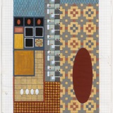 Faith and reason II, acrylic and watercolour on graph paper, 28.4 x 21.0cm (paper size), March 2017. Photography: Michele Brouet.
