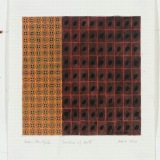 ‘Exodus of Faith’, watercolour, ink and collage on graph paper, 26 × 21cm (paper size), March 2026. Photography: Michael Bradfield.