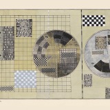 ‘Untitled No. 9’, collage, acrylic, watercolour and ink on paper, 21 × 37cm, 1990. Photography: Michele Brouet.