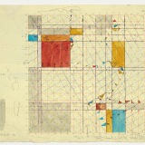 Untitled working drawing Acrylic, watercolour and ink on graph paper, 42.5 x 61.0cm (paper size), 1982. Photography: Michele Brouet.