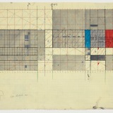 Untitled working drawing, acrylic, watercolour and ink on graph paper, 42.5 x 61.0cm (paper size), 1982. Photography: Michele Brouet.