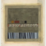 Untitled working drawing, acrylic ink and collage on paper, 27.5 x 24.0cm (paper size), 1987. Photography: Michele Brouet.