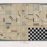 'Small World II', acrylic and watercolour on paper, 10.0 x 30.5cm, July 1991. Photography: Michele Brouet.