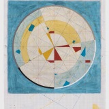 'Study for Interrupted Fates', mixed media on graph paper, 48.5 x 38.5cm (paper size), 21 April 2022. Photography: Michele Brouet.