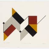 ‘(3,5,8) subtractive, cluster I’ acrylic on paper, 44 x 51cm, February 2012. Photography: Michele Brouet.