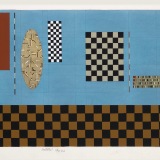 'Untitled No. 33', acrylic, ink, watercolour and collage on paper, 25.0 x 62.0cm, August 1992. Photography: Michele Brouet.