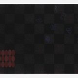 ‘Velvet Nights’, acrylic and ink on paper, 18 x 38cm, January 2000. Photography: Michele Brouet.