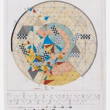 Study V for Interrupted Fates, mixed media on graph paper, 49.0 x 38.5cm (paper size), 25 April 2022. Photography: Michele Brouet.